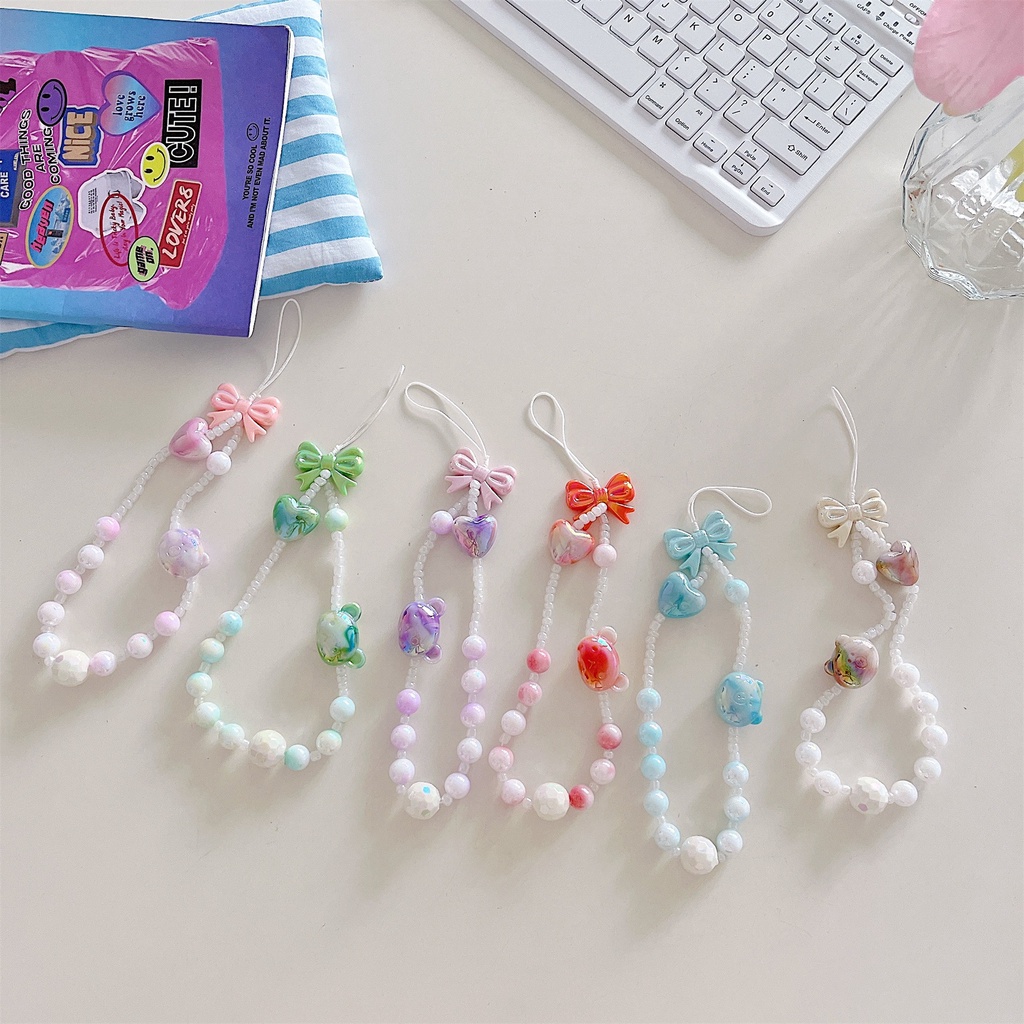 Dây Đeo Túi Xách / Điện Thoại Bằng acrylic Hình Gấu / Thỏ Hoạt Hình Dễ Thương Cho iphone / airpods