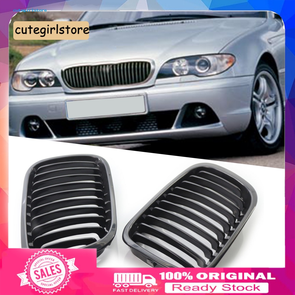1 Cặp Lưới Tản Nhiệt Bằng ABS Chống Ăn Mòn Gắn Mui Xe Hơi 51138208489 51138208490 Ốp Bảo Vệ Chìa Khóa Xe Hơi BMW 3 Series E46 4 Cửa 98-01 Chất Lượng