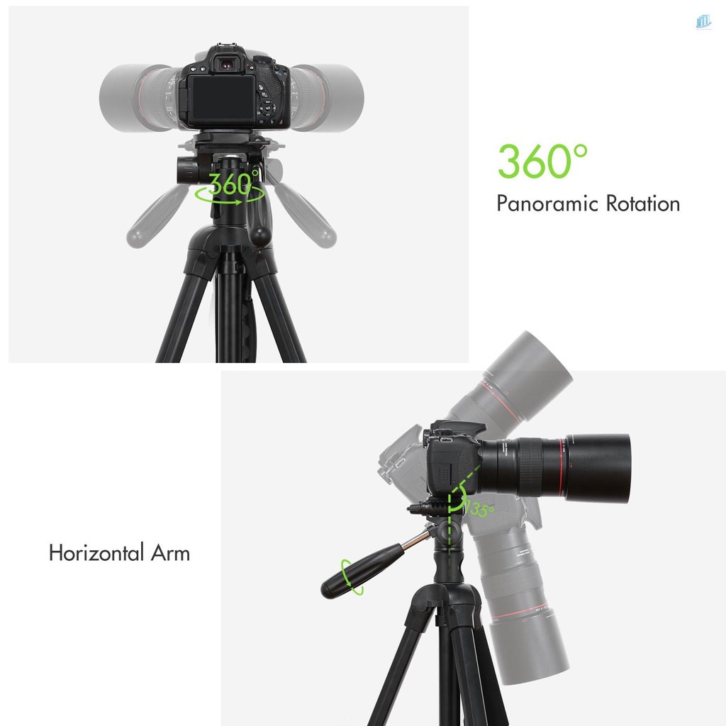 Gậy Ba Chân Di Động Bằng Hợp Kim Nhôm Xoay 360 Độ Cho Máy Ảnh Andoer TTT-010 180CM / 70.87Inch° Ốp Điện Thoại Có Thể Xoay Vòng 5kg / 11lbs Tải Trọng 5kg / 11lbs