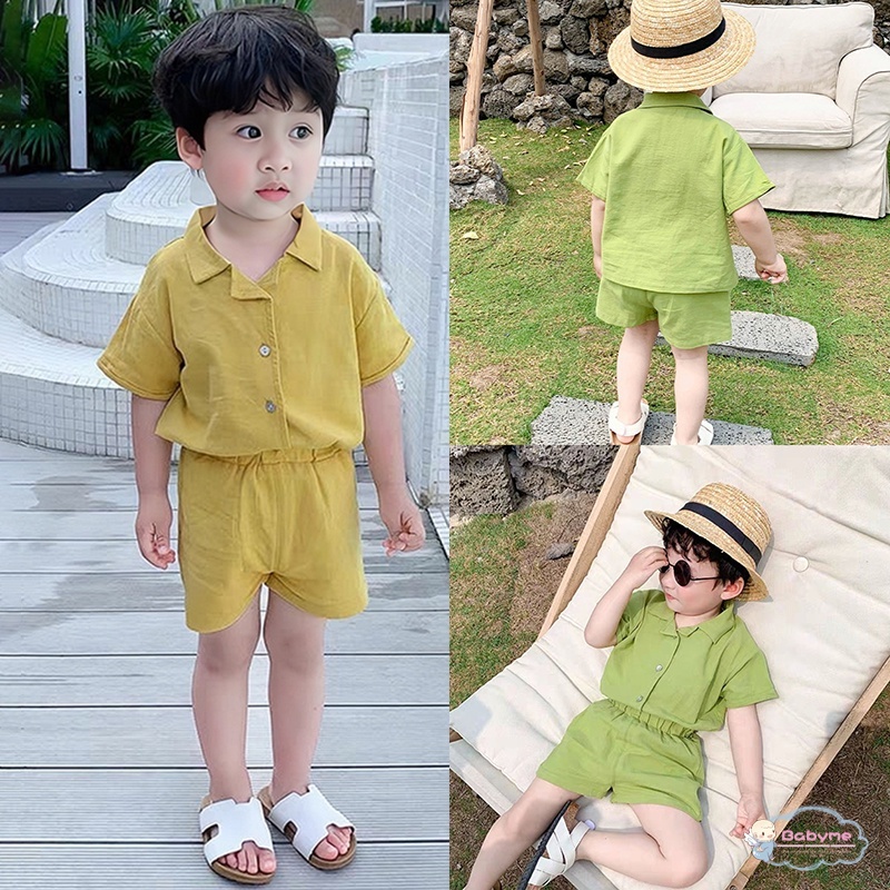 Set Đồ Đi Biển 2 Món Gồm Áo Thun Cotton Nguyên Chất Cài Một Hàng Nút + Quần Ngắn Dáng Rộng Thời Trang Mùa Hè