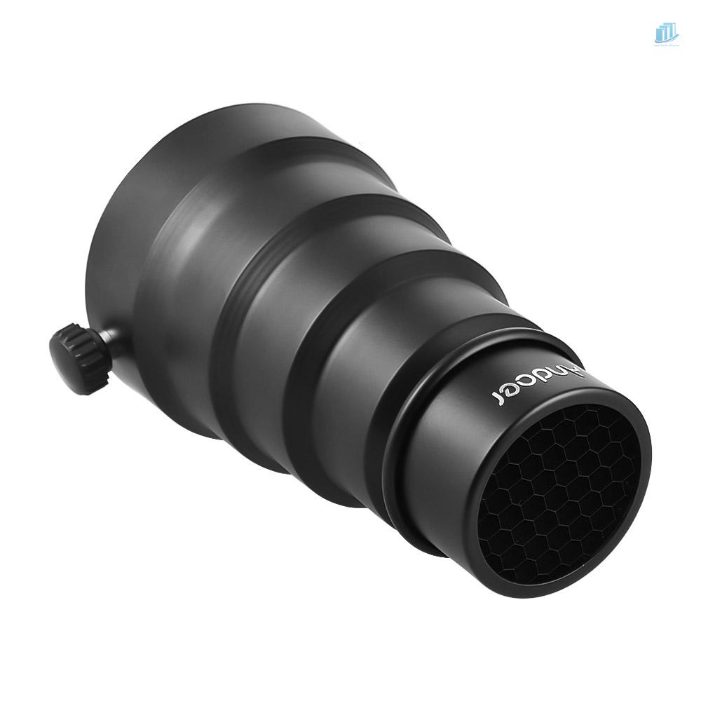 Bộ 5 Đèn Flash Andoer Mini 98mm Với Lưới Tổ Ong Lọc Màu Cho Neewer Andoer Godox 180W 250W 300W