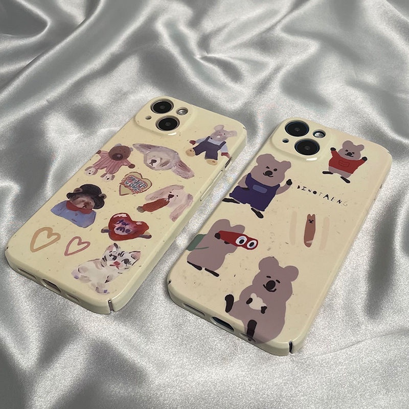Phù Hợp Ốp Điện Thoại Cứng In Hình Động Vật Hoạt Hình Cho Apple plus1413 14 pro 1311 G6ZH