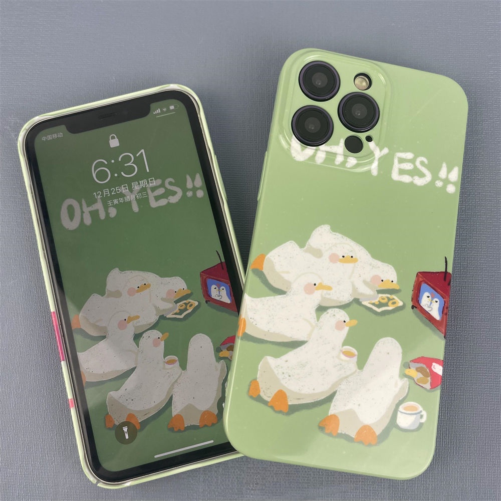 Ốp Điện Thoại Cứng In Hình Chú Vịt Hoạt Hình Cho iPhone13pro 3M4Y 14 11xsmax8p / xr12 /