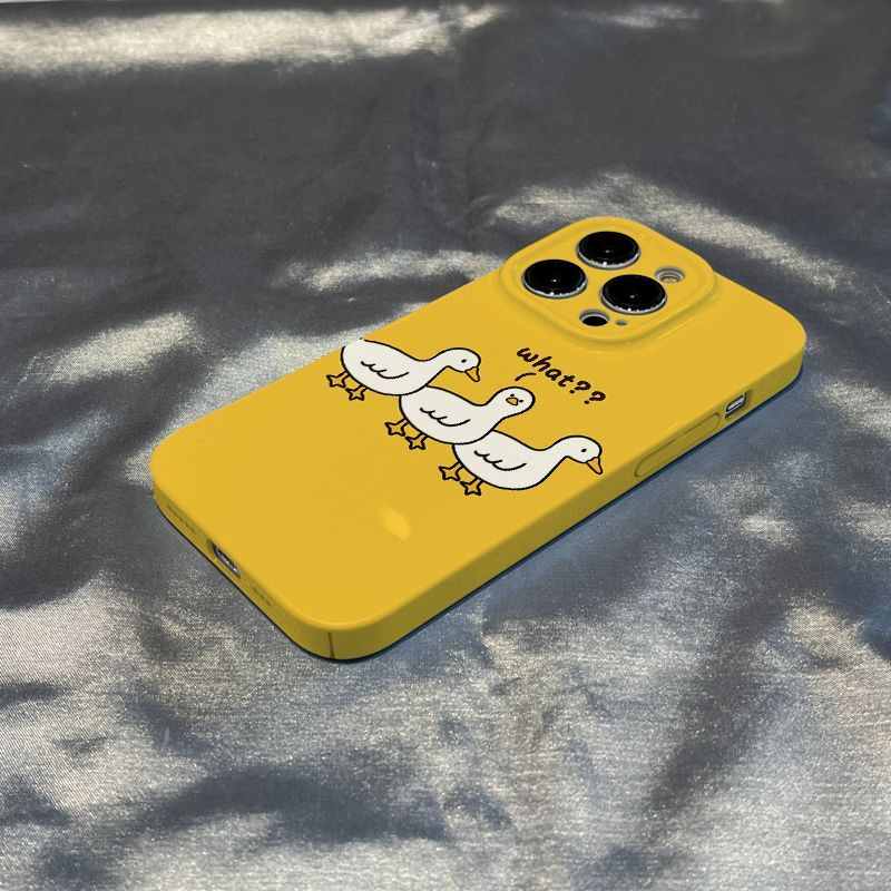 Ốp Điện Thoại Cứng Họa Tiết Vịt Trắng Nhỏ Dễ Thương Cho Iphone Xr plus137 / promax / 11 xs 12 148 XS4Q
