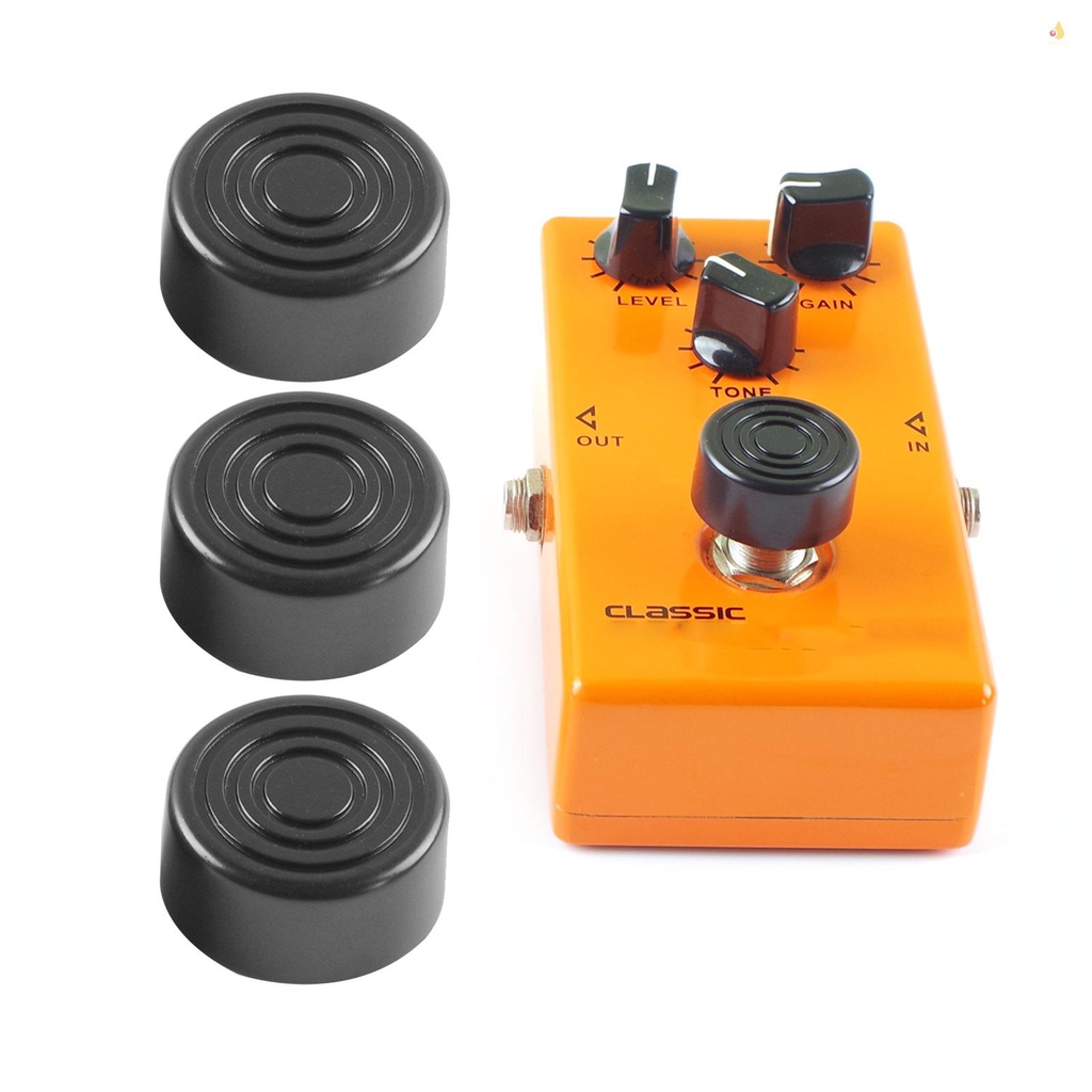 Set 3 Tấm Chắn Bảo Vệ Bàn Đạp Hiệu Ứng Đàn Guitar Bằng ABS Màu Đen
