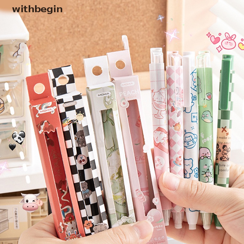 Cục Tẩy Bút Chì Dạng Nhấn Hình Hoạt Hình Dễ Thương Có Thể Thu Gọn Cho Học Sinh / Văn Phòng