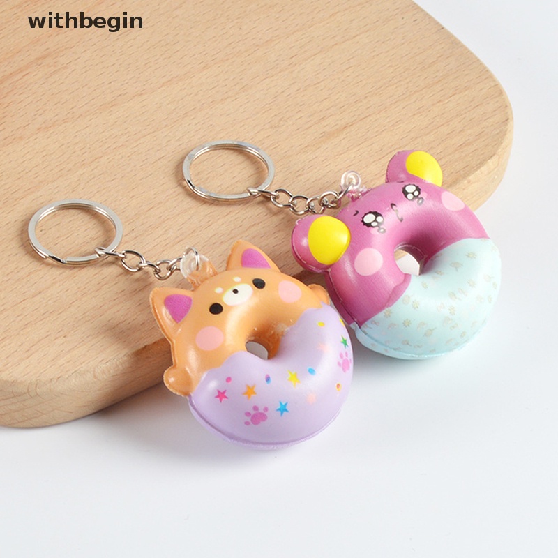 Đồ Chơi Móc Khóa Hình Bánh Donut Bóp Xả Stress