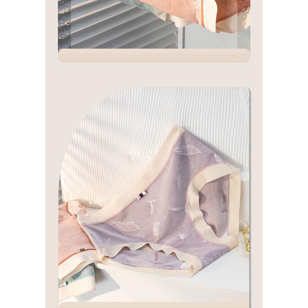 Set 3 Đôi Quần Lót Cotton Nguyên Chất Kháng Khuẩn Cho Nữ Sinh