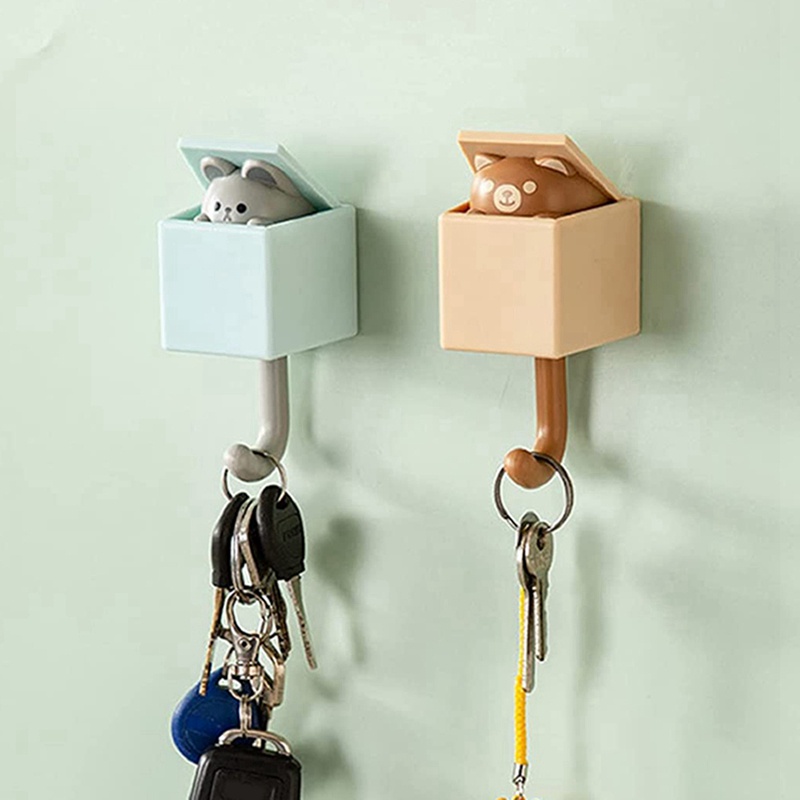 Set 6 Móc Treo Đồ Dán Tường Hình Mèo Dễ Thương