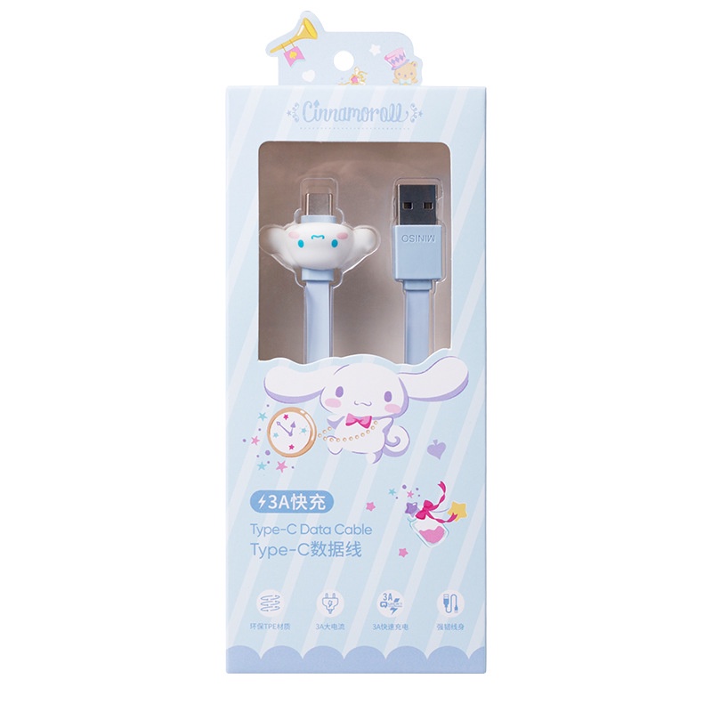 Dây Cáp Sạc Nhanh USB Loại C Hình Cinnamoroll Pochacco Dễ Thương Dành Cho Huawei Xiaomi