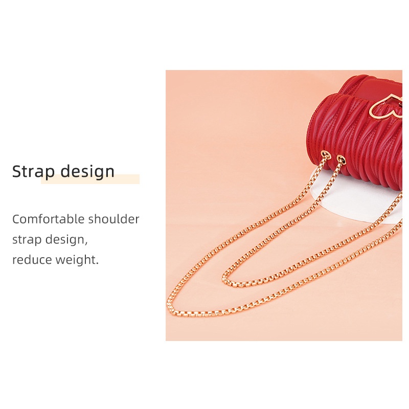 Túi Đeo Chéo Baellerry 2023 Quai Xích Hàn Quốc Ba Chiều Đính Ngọc Trai Thời Trang Cho Nữ