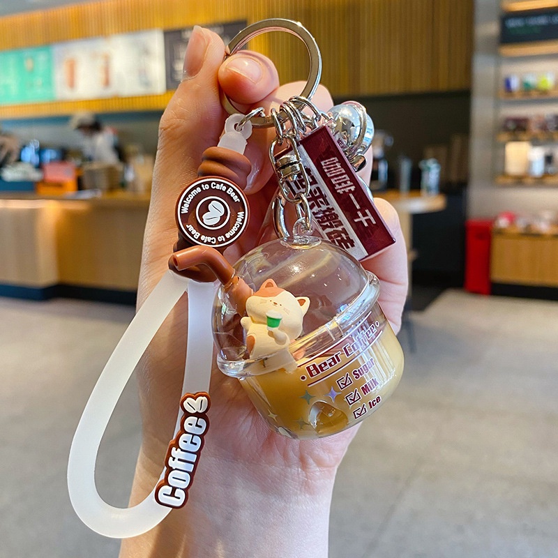 Móc Khóa Hình Ly Trà Sữa Xinh Xắn Sáng Tạo
