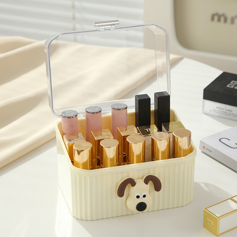 Hộp Đựng Son Môi Bằng Acrylic Trong Suốt Chống Bụi Có Nắp Đậy Tiện Dụng