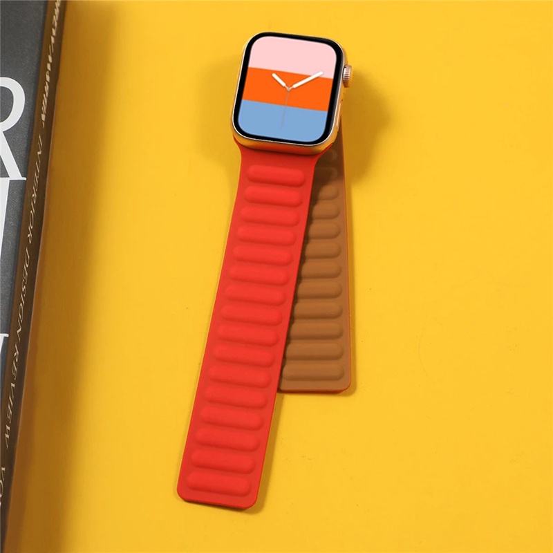 Dây Đeo Silicon Từ Tính Chống Nước Cho Đồng Hồ Thông Minh Apple watch Series 8 7 SE 6 5 4 3 Ultra iwatch 40mm 44mm 41mm 45mm 49mm