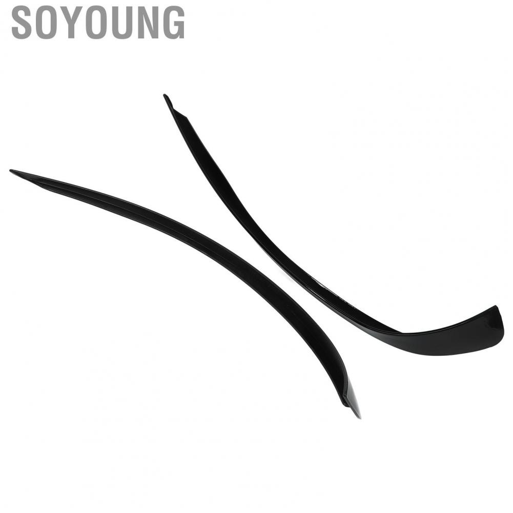 Soyoung Front Bumper Air Vent Trim  Weatherproof Splitter Spoiler Stylish Decor Glossy Black for Vehicle