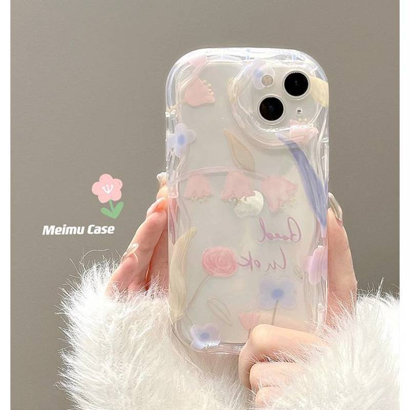 Ốp lưng hoa tulip OPPO A17 A57 2022 A77S A76 A96 A16 A16S A74 A95 A55 A54 4G 5G A53 A33 2020 A52 A72 A92 A15S A15S A31 A1K A12E A3S A9 A5 Ốp Điện Thoại Case