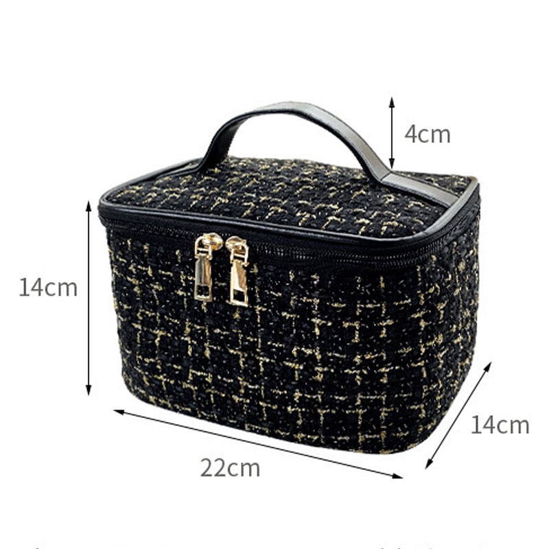 Túi Đựng Mỹ Phẩm BX100 Cỡ Lớn Thiết Kế Đan Len Độc Đáo Thời Trang