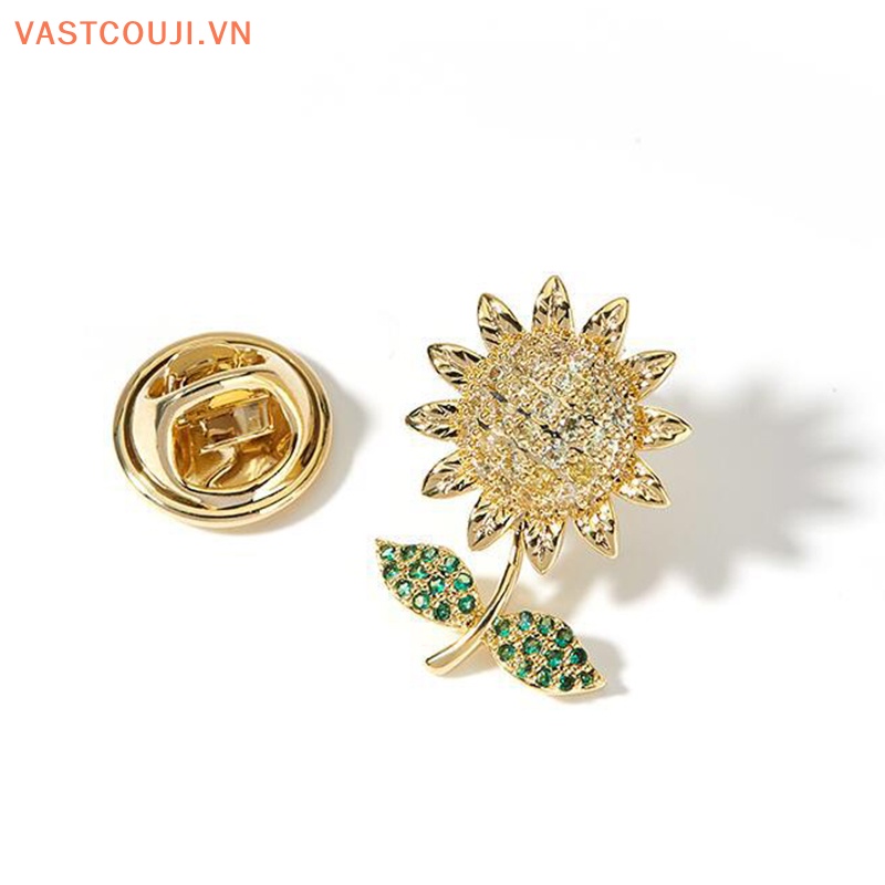 Trâm Cài Áo Hình Hoa Hướng Dương Đính Đá Lấp Lánh Chống Ánh Sáng Thời Trang Mùa Hè