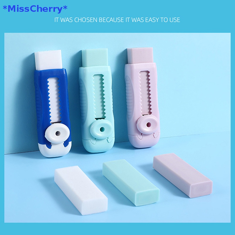 1 Bộ Gôm Tẩy Bút Chì Màu Bằng Nhựa Có Thể Thu Gọn Tiện Dụng Mới
