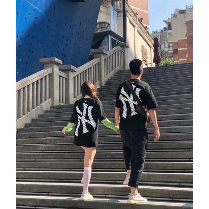 Áo Thun Mùa Hè Tay Ngắn Thêu logo Trước Ngực M8 &amp; I &amp; 8B Phong Cách unisex Lưng