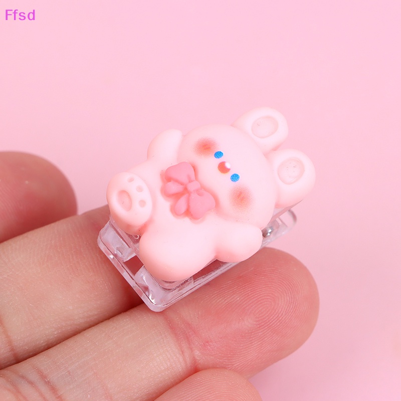 {Ffsd} Set 4 Kẹp Nhựa Giữ Tài Liệu Giấy Ghi Chú Dính Cầm Tay Dễ Thương * Bán Chạy