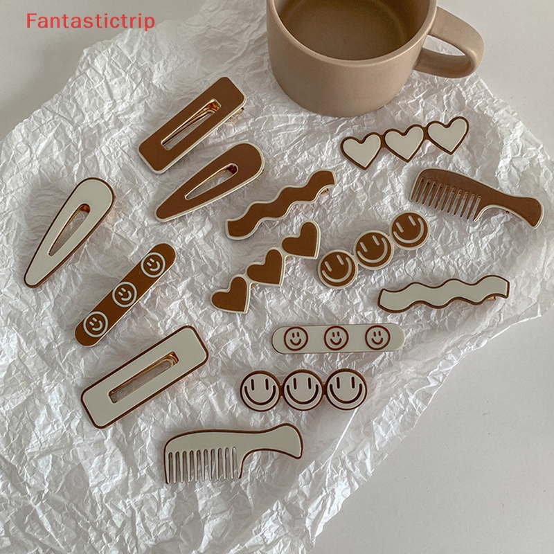 Kẹp Tóc Hình Mặt Cười Lược Kim Loại Thời Trang Hàn Quốc Cho Nữ