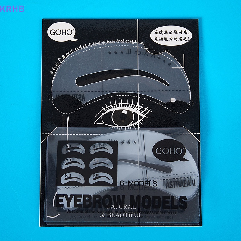 Khuôn Vẽ Lông Mày 6 Kiểu Tự Làm Chuyên Dụng Cho Trang Điểm