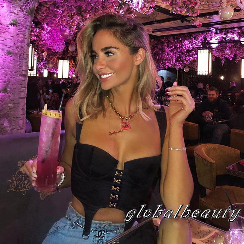 Áo Croptop Sát Nách Hở Lưng Màu Sắc Đơn Giản Cho Nữ