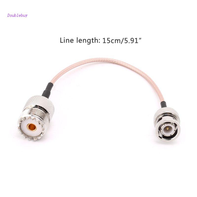 Ăng Ten Đồng Trục UHF SO239 Female Sang BNC Male RG316 15cm