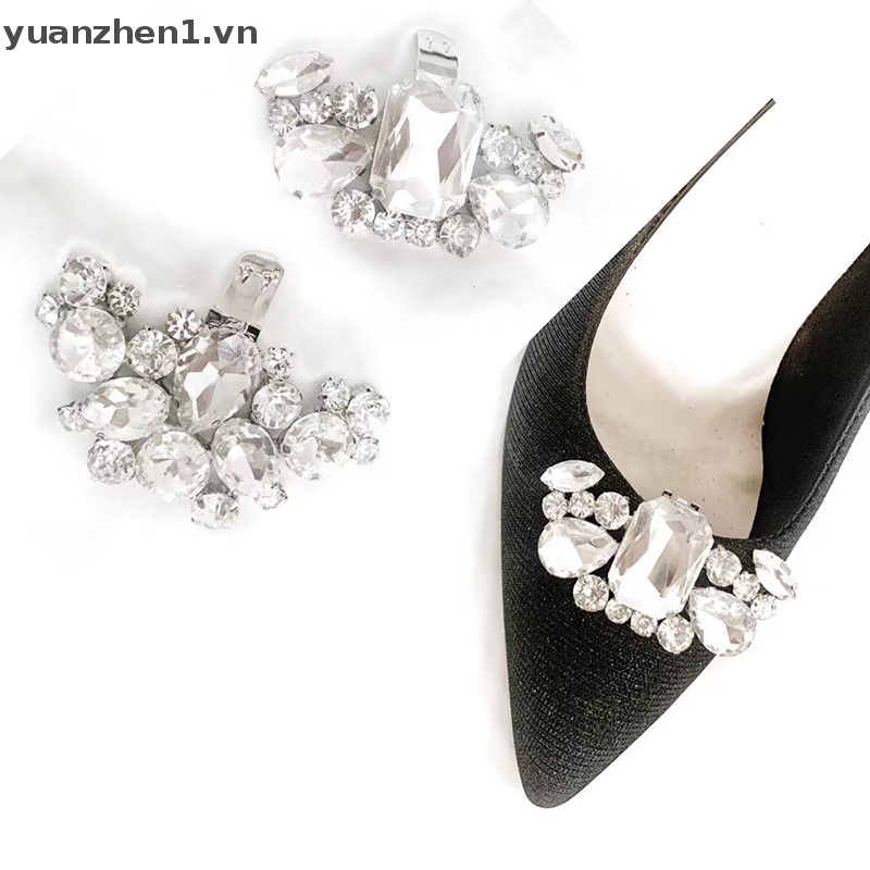 1 Khóa Kẹp Giày Cao Gót Đính Đá Lấp Lánh DIY