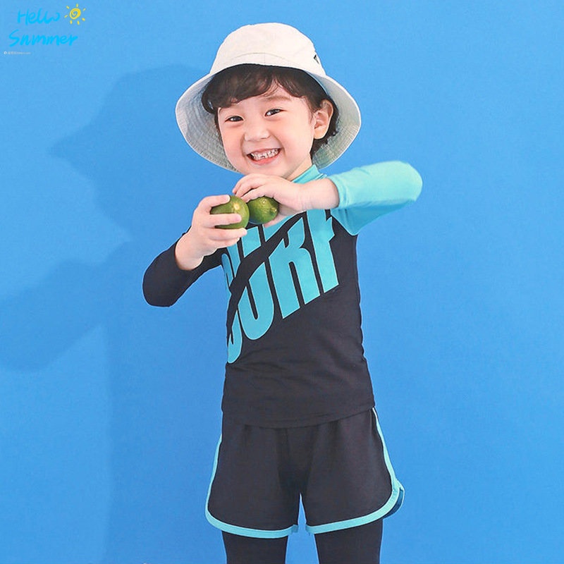 Hàng Có Sẵn Miễn Phí Giao Hàng Mới 2023 Bộ Đồ Bơi Ba Mảnh Tay Dài Chống Nắng Phong Cách Mới Cho Bé Trai Bé Gái