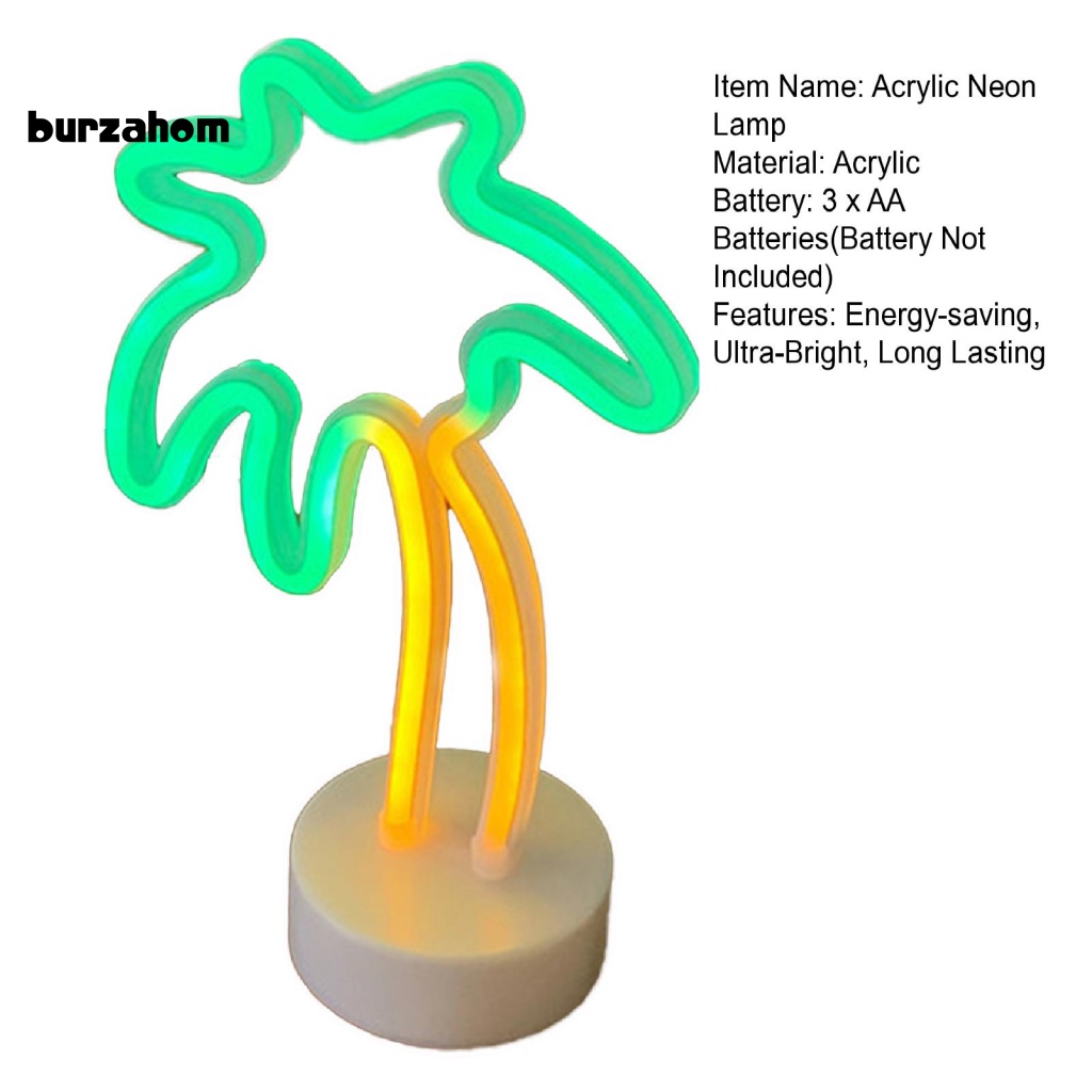 Đèn LED Neon Để Bàn Hình Quả Dứa / Cây Dừa Bảo Vệ Mắt Tiết Kiệm Năng Lượng Không Gây Dị Ứng