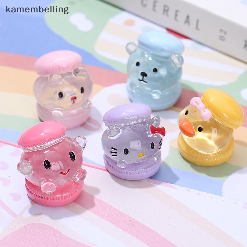 Set 2 Bánh Hamburger Hoạt Hình Bằng Nhựa Resin DIY Trang Trí Nhà Búp Bê