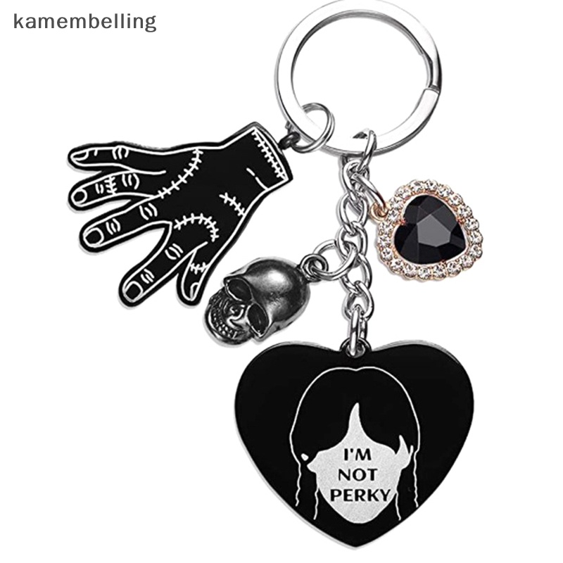 Kamembelling Móc Khóa Hình TV Addams Phong Cách Punk