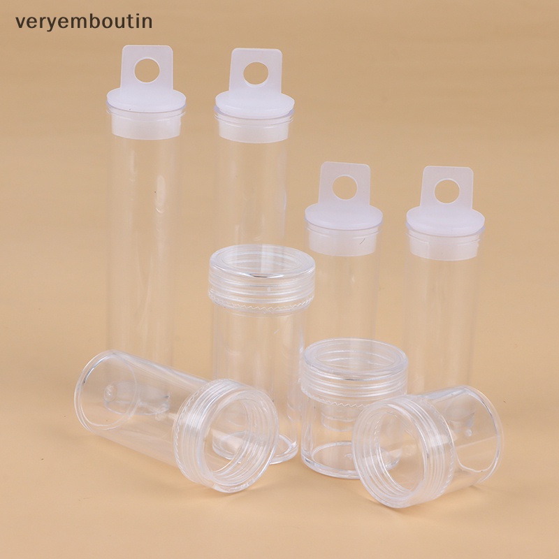 Bộ 2 Hộp Nhựa PP Trong Suốt Hình Trụ Đựng Trang Sức