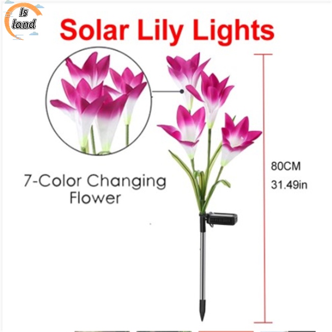 Dây Đèn Led 4 Hoa Lily Ip65 Chống Thấm Nước Tùy Chỉnh Tiện Dụng Trang Trí Lối Đi Sân Vườn