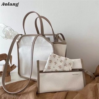 Aolang Túi Đeo Chéo Bằng Vải canvas Trọng Lượng Nhẹ Đa Năng Phong Cách Hàn Quốc Cho Mẹ Bỉm Sữa