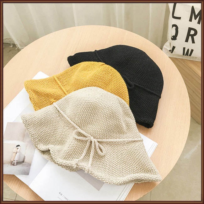 Mũ Tai Bèo Dệt Kim Đính Nơ Phong Cách Vintage Cho Nữ