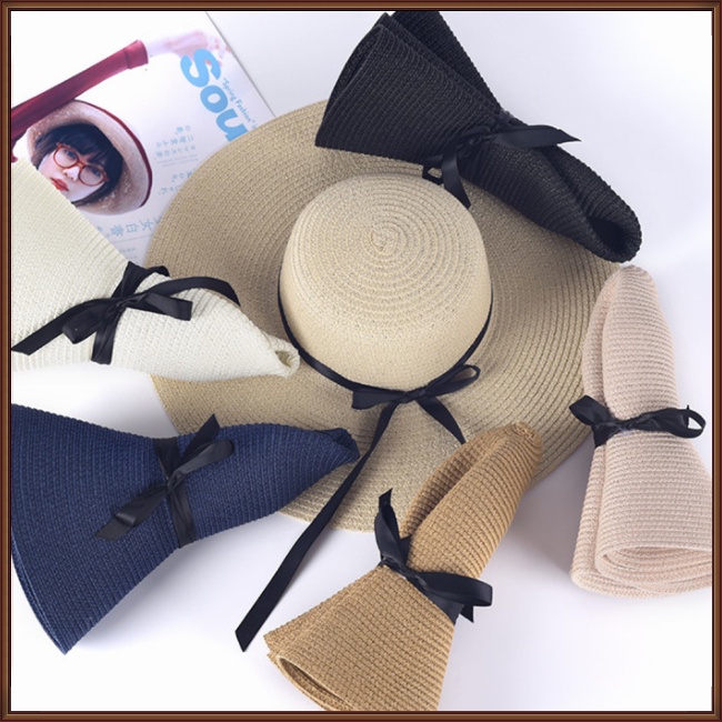 Mũ Rơm Thoáng Khí Có Thể Gấp Gọn Thời Trang Mùa Hè Cho Nữ