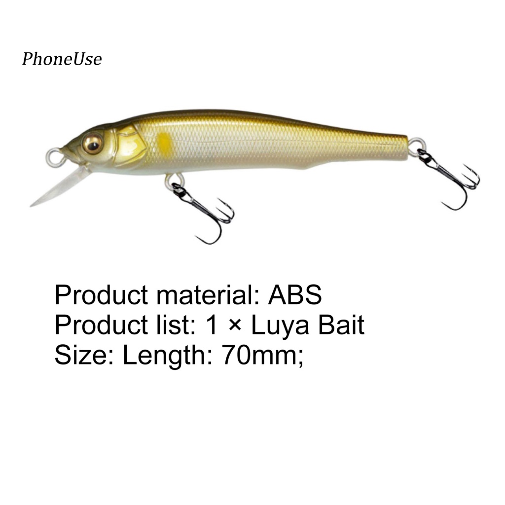 Mồi Giả Nhử Cá 3D Bằng PU 5G / 70MM Có Móc Câu Sắc Bén