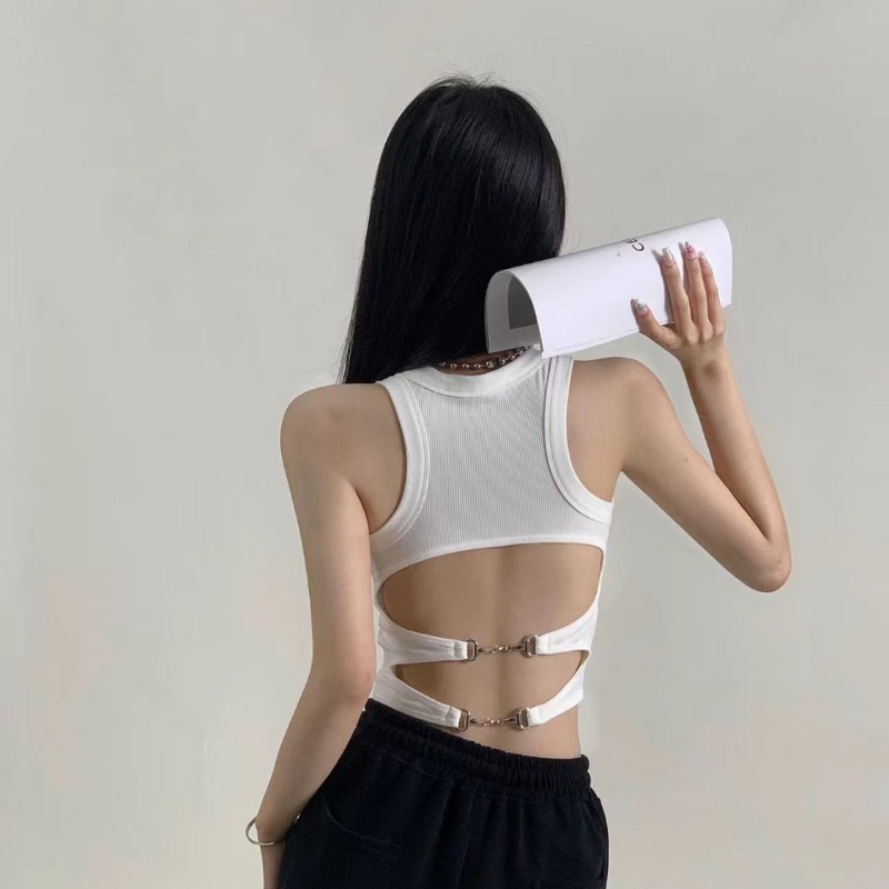 COZOK Áo Thể Thao Không Tay Hở Lưng Gợi Cảm Thời Trang
