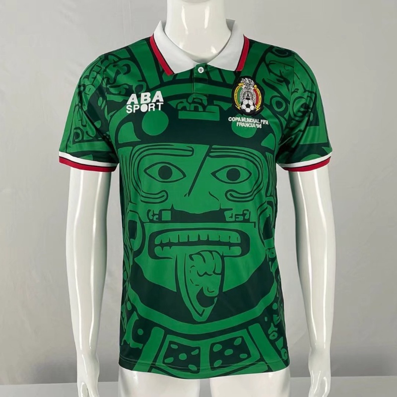 Áo Thun Thể Thao Tay Ngắn Mau Khô Đội Tuyển Đá Banh 1998 Mexico