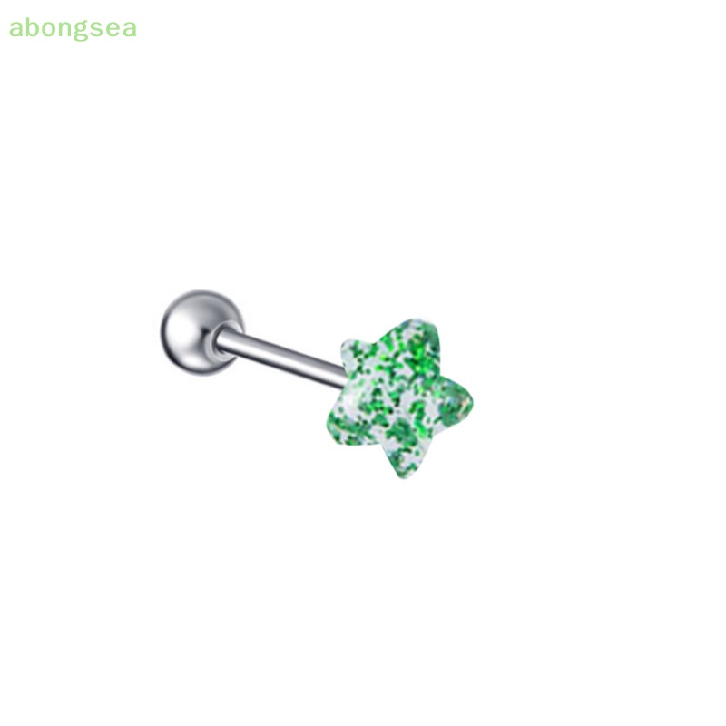 1 Khuyên Xỏ Cơ Thể Bằng Kim Loại Hình Quả Bóng Goth Thời Trang