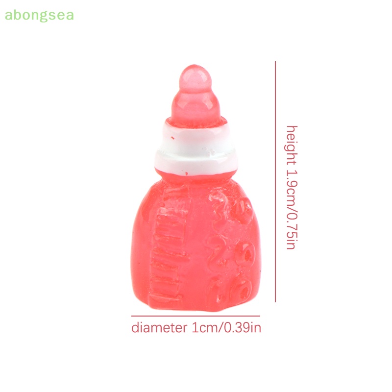 Bộ 5 Bình Sữa Mini Bằng Nhựa Phát Quang Dùng Trang Trí DIY