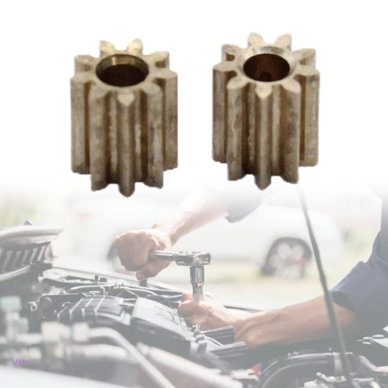 Bộ 2 Bánh Răng Động Cơ Pinion 9 Răng Bằng Đồng Thau Thay Thế Cho Xe Hơi AOTO