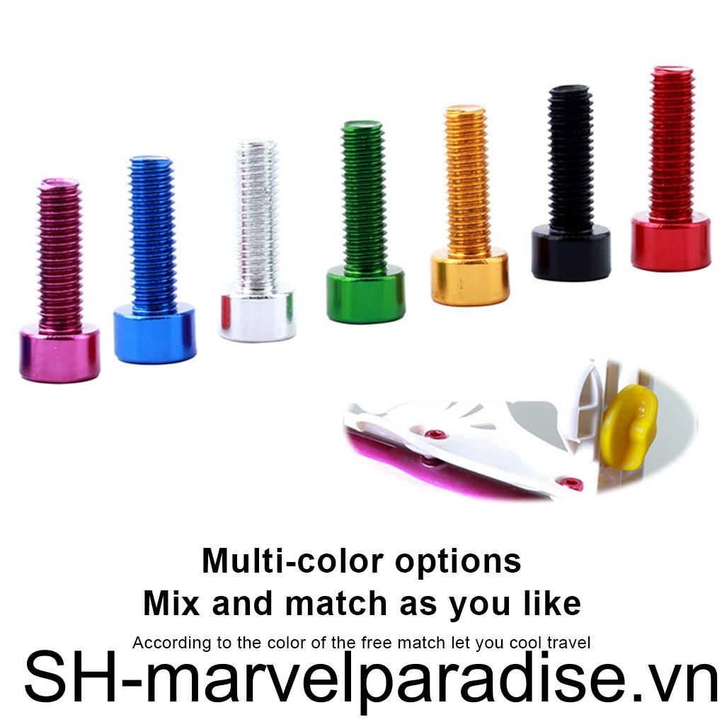 Set 4 Ốc Vít Gắn Bình Nước Xe Đạp Leo Núi Màu Sắc Trơn Thay Thế