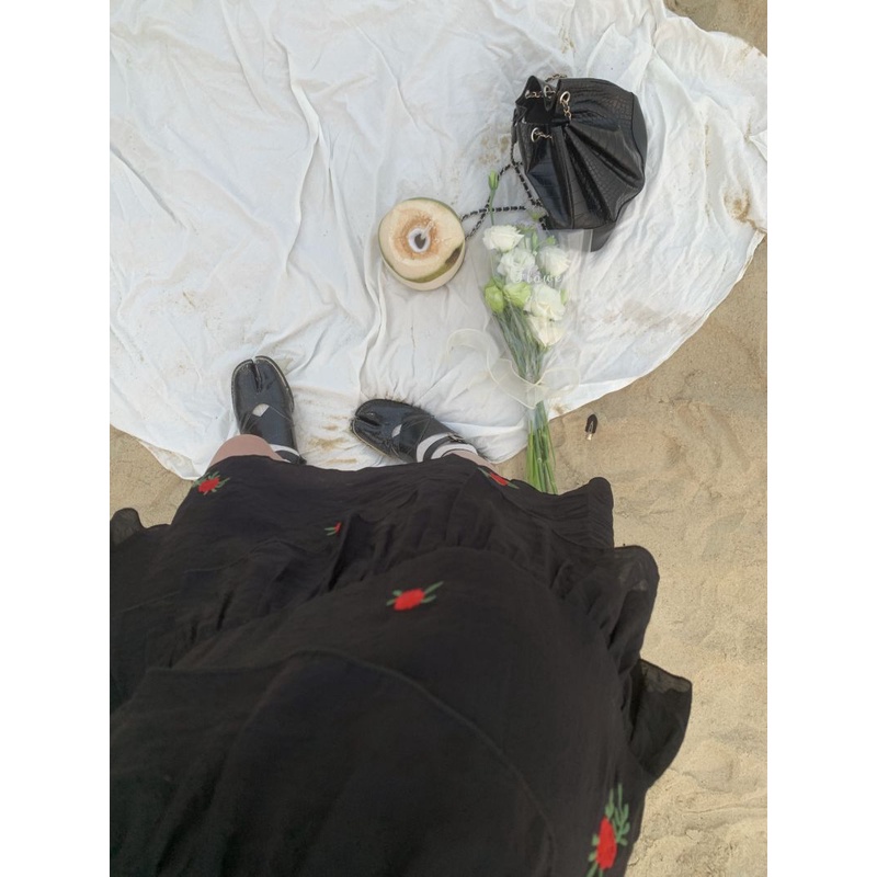 Đầm Ngắn Mùa Hè Thêu Họa Tiết Viền Bèo Thời Trang Cho Nữ