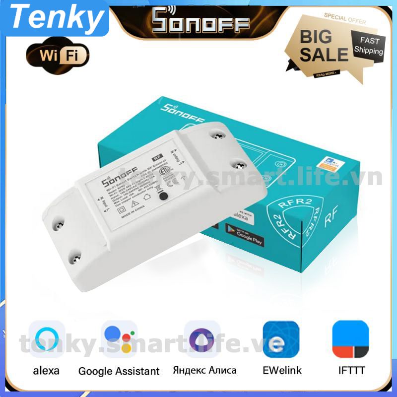 (wifi Rf R2) Công Tắc Thông Minh Sonoff Ewelink Basic Rfr2