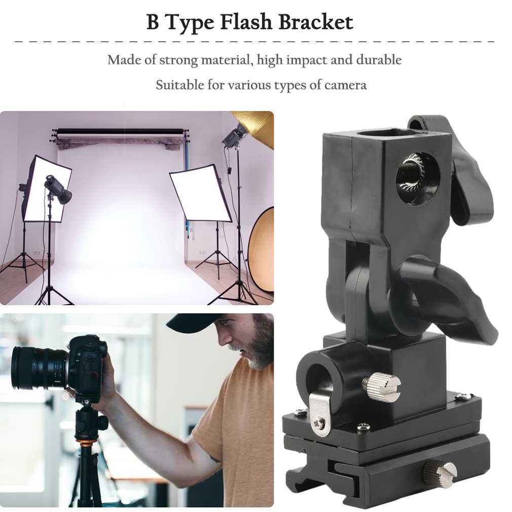 Fu-Sob Universal B Type Multifunction Holder Led Flashlight Umbrella Swivel Light Stand Bracket For Camera [Q/14]