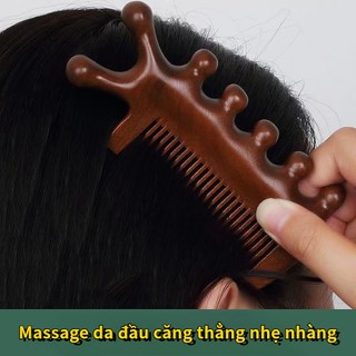 Lược Gỗ Đàn Hương Mát Xa Làm Dày Tóc
